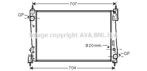 AVA QUALITY COOLING Радиатор, охлаждение двигателя FT2312